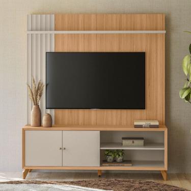 Imagem de Estante para TV Até 65 Polegadas Valenca 2 Portas Jequitiba/Off White Fosco - Linea Brasil