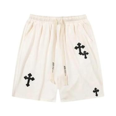 Imagem de Shorts Masculinos De Hip-hop Esportivos, Largos E Soltos, Com Cordão, 