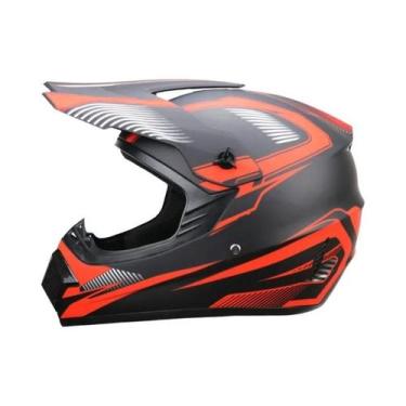 Imagem de Capacete Completo Para Crianças E Jovens Com Óculos De Motocross E Luv