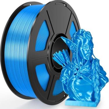 Imagem de Filamento de impressora 3D Amoybaby Silk PLA 1,75 mm 1 kg azul celeste