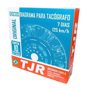 Imagem de Disco Tacografo Analogico Semanal 125km Tjr Branco 7 Dias