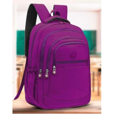 Imagem de Mochila Bolsa Escolar Faculdade Trabalho Grande Feminina Espaço Para N