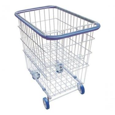 Imagem de Carrinho para Condomínio G2 Capacidade 215L com Repartição Lateral e Rodas PVC Prata Higipack
