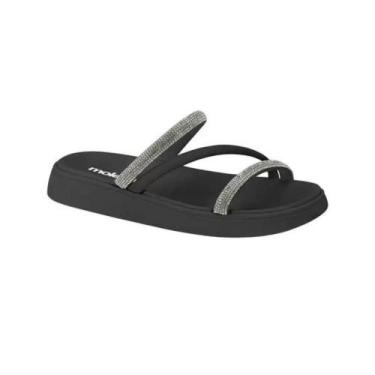 Imagem de Sandalia Papete Moleca Flatform Feminino , 35, Preto