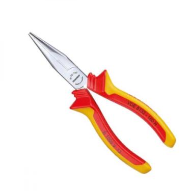 Imagem de Alicate de bico reto isolado 6.1/2" tipo telefone - VDE 8132-160H - Ge