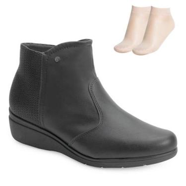 Imagem de Bota Cano Curto Piccadilly e Meia PD24-11711, Preto, 38