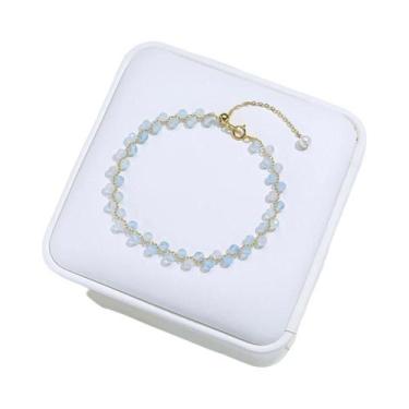 Imagem de Pulseira Feminina De Turmalina Natural 3MM, Joia Artesanal Para Festas