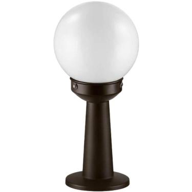 Imagem de Poste Balizador 43cm Preto Luminária Globo de Jardim Quintal Iluminação Área Externa