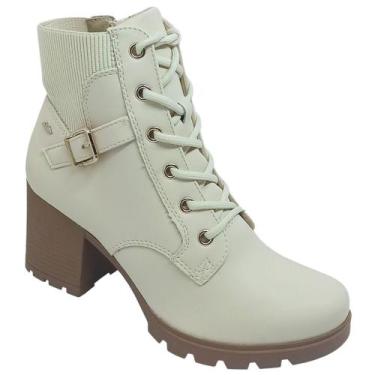 Imagem de Bota Feminina Dakota Salto Alto Elástico Ajustável, Almeria tule, 34
