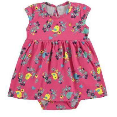 Imagem de Body vestido bebê Boca Grande em cotton com estampa tropical 12632, G,