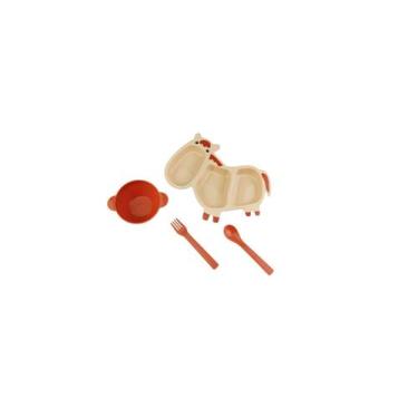 Imagem de Conjunto Refeição Infantil Papinha Prato E Talher Lanche - Clink