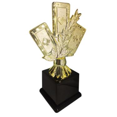 Imagem de Troféu Vitória 600022 Baralho 19cm para Premiação Esportiva em Polímero Metalizado Dourado Vitória