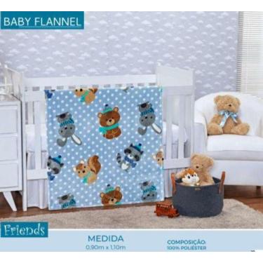 Imagem de Cobertor Manta Bebê/infantil  - Baby Flannel- Marca Etruria - 0,90x1,1