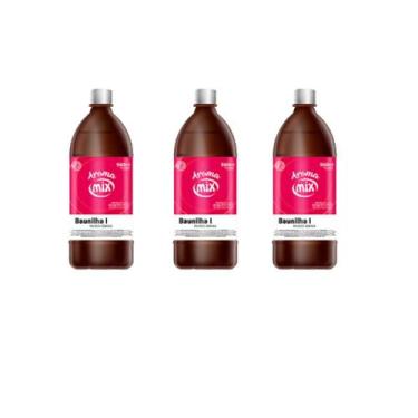 Imagem de Aroma Baunilha Alimentícia 960ml Mix Kit 3 Frascos
