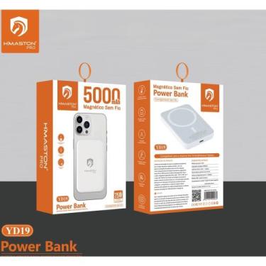 Imagem de Power Bank Magnético sem Fio com 5000mAh - H Mast on (3 unidades)