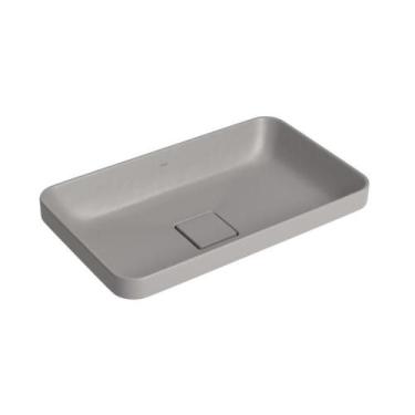 Imagem de Loes Cuba Sobrepor Retangular Cinza Antracite Deca 50cm - DECA LOUÇAS