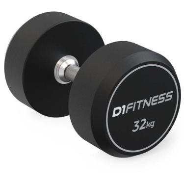 Imagem de Dumbbell Rubber Elite - D1 Fitness, 32kg