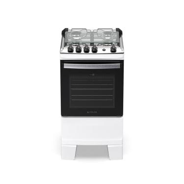 Imagem de Fogão de Piso 4 Bocas a Gás Atlas Agile Up Mesa Inox Acendimento Automático Branco Bivolt
