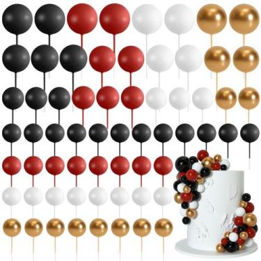 Imagem de Topo para bolo Cake Balls Bouiexye 75 peças em espuma multicolorida 4 