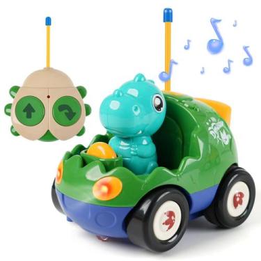 Imagem de Carro RC de Dinossauro QPOU com Luzes e Música