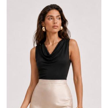 Imagem de Body Feminino Regata Degagê Atendencia Preto, GG, Preto