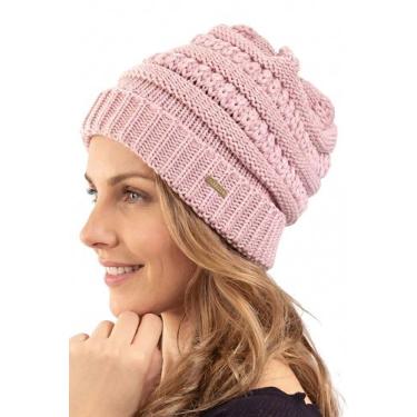 Imagem de Gorro de tricô inverno feminino 60018 - - Domizia, Rosa