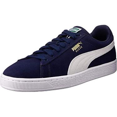 Imagem de Puma - Tênis masculino Suede Classic Plus, Peacoat/White, 8