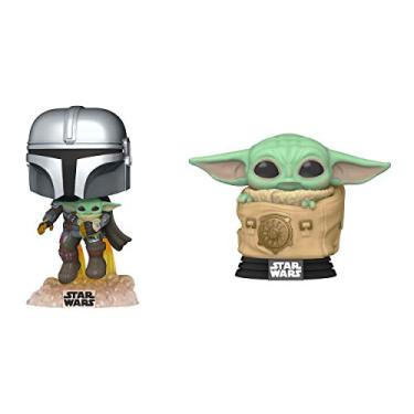 Imagem de Funko Star Wars: POP! Mandalorian Collectors Set 2 - Mando Flying with Jet Pack, Child in Bag