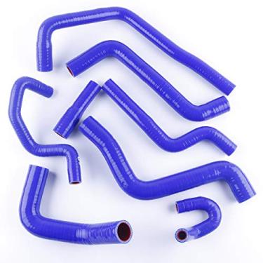 Imagem de LUXERAD 3 camadas 4,5 mm desempenho silicone radiador e aquecedor mangueira para VW Golf GTI MK2 1,8 8 V código PB 1987-1991 (azul)