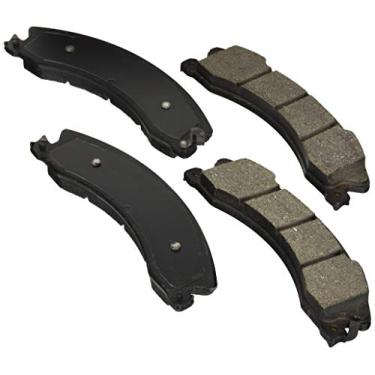 Imagem de Bosch BE1565H conjunto de pastilhas de freio de disco azul com ferragens para Chevrolet, GMC e Nissan HD Pickup Trucks and Vans - dianteiro