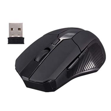 Imagem de Mouse para PC Gaming, Mini Mouse Portátil 2,4 GHz Sem Fio com Receptor USB, Mouse Óptico para Jogos em Formato Ergonômico para PC, Laptop, Preto