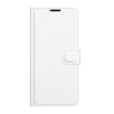 Imagem de Capa carteira para Google Pixel 6/6 Pro, capa de telefone de couro premium magnética com suporte para cartão, suporte para dinheiro, branco, 15 cm de 6,4 polegadas