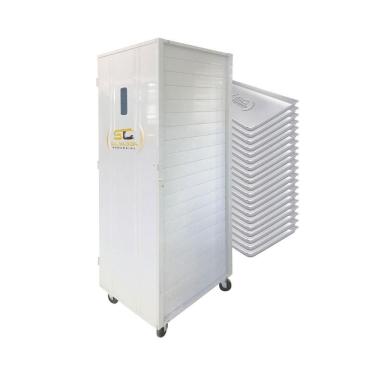 Imagem de Kit - Armário Crescimento 20 Níveis 58x70 Ac20 + 20 Assadeiras Formas Alumínio Padaria Confeitaria