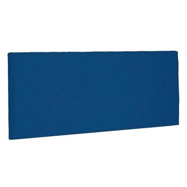 Imagem de Cabeceira Painel Casal 1,40m Esmeralda Suede Azul Marinho