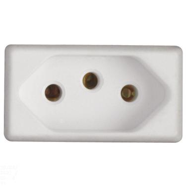 Imagem de Módulo Tomada 2P+T Tramontina 10 A 250 V Branco Tramontina