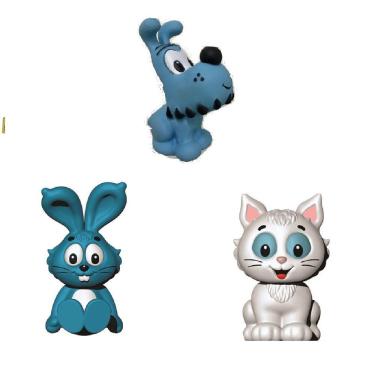 Imagem de Kit 3 Mascotes Bidu Sansão Mingau Turma Da Mônica Adijomar