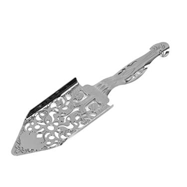 Imagem de Colher de absinto, colher de filtro de coquetel de absinto com proteção de borda para barra Prata