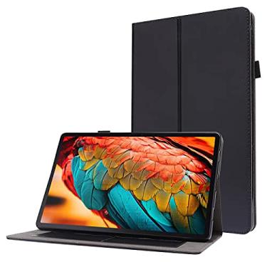 Imagem de YUNCHAO Caixa de telefone Para Lenovo Tab P11 PU Couro de dois dobráveis ​​estilo Anti -capa de capa de capa de capa com porta de visita com suporte para cartão de visita capa para celular