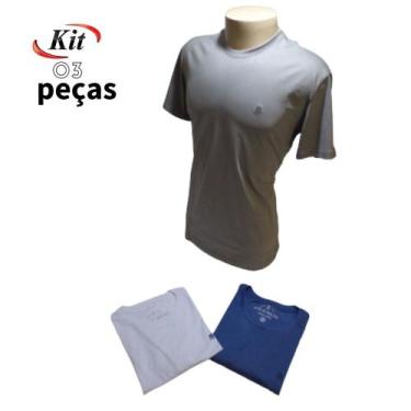 Imagem de Kit 3 Camisetas Básicas Masculino Polo Wear Gola Careca