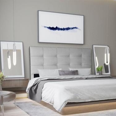 Imagem de Cabeceira Solteiro 0,90m Roma Corino Cinza