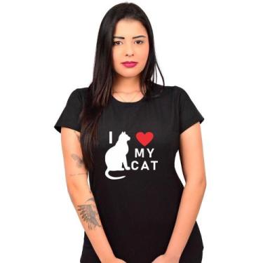 Imagem de Camiseta Arriskesse Feminina I Love My Cat