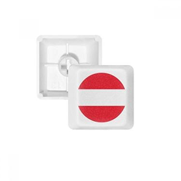 Imagem de Teclas PBT com símbolo da bandeira nacional da Áustria para teclado mecânico branco OEM sem marcação