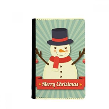 Imagem de Feliz Natal boneco de neve ilustração de desenho animado porta-passaporte Notecase Burse carteira capa porta-cartão, Multicolor