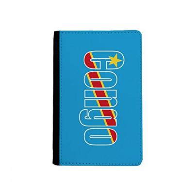Imagem de Porta-passaporte com nome da bandeira do país do Congo Notecase Burse carteira capa para cartão, Multicolor