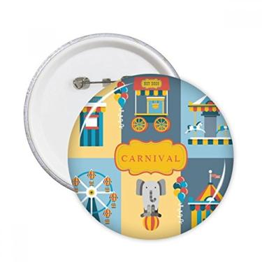 Imagem de Incrível ilustração de instalações engraçadas de parque com alfinetes redondos, emblema, acessórios, decoração 5 peças