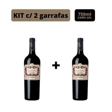 Imagem de Vinho Argentino Tinto Malbec Rutini Kit 2 Und  750ml