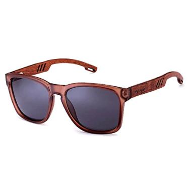 Imagem de Óculos de Sol Masculino Design de Madeira HU WOOD Polarizados UV400 (C1)