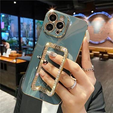 Imagem de Capa de telefone de cristal 3d quadrada banhada a ouro para iphone 14 12 pro max mini 11 13 pro x xs xr 6 s 7 8 plus se capa, l24a3, granny grey, para 14 promax