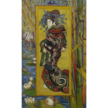 Imagem de A Cortesã (1887) de van Gogh, 75 x 125 cm, Tela Canvas Para Quadro