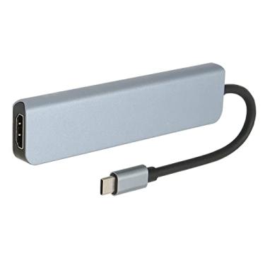 Imagem de 6 Em 1 USB C Docking Station Dual Monitor, USB C Hub Multiport Adapter, 4K HDMI, USB3.0, USB2.0, PD, Memory Card, Storage Card Multiport USB C Adapter for Laptops Computers